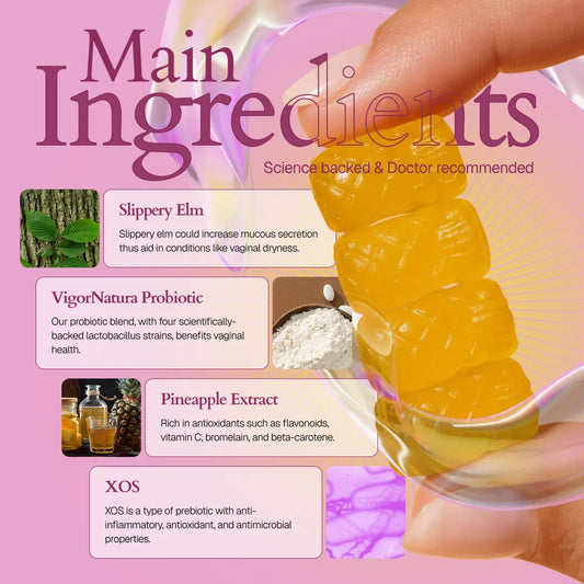 VigorNatura Women's Probiotic + Slippery Elm Intimate Gummies