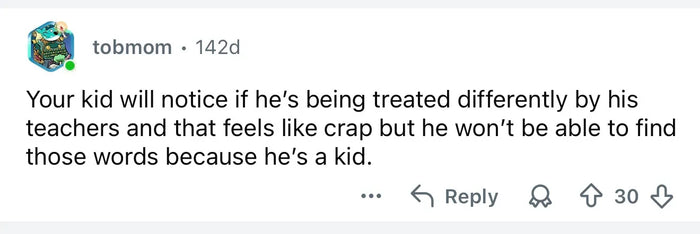 Reddit comment — tobmom