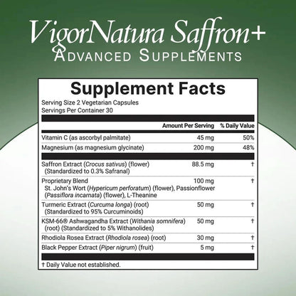 VigorNatura Saffron+ Advanced & Restora Sleep Bundle