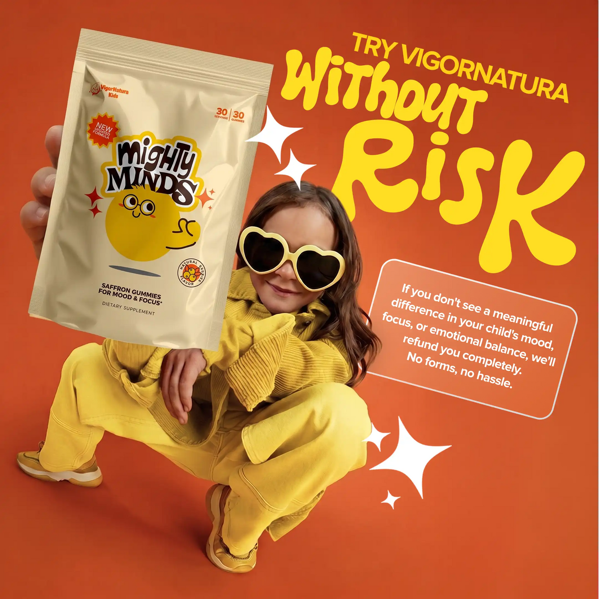 VigorNatura Kids -  Mighty Minds Saffron Gummies - 30x Day Supply