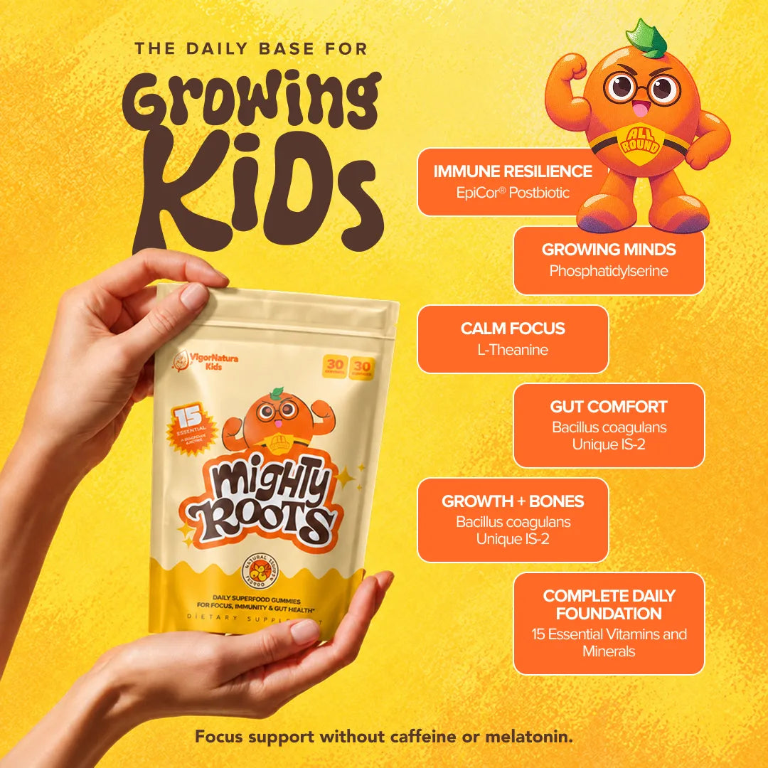 Mighty & Co - Dyna-Mighty Duo 🧨 · Mighty Roots Superfoods + Mighty Minds Gummies