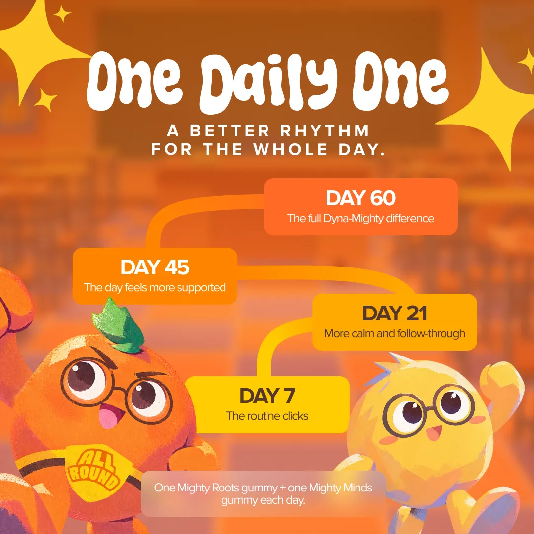 Mighty & Co - Dyna-Mighty Duo 🧨 · Mighty Roots Superfoods + Mighty Minds Gummies